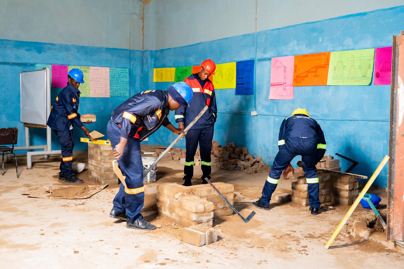 Students engaged in a technical practical lesson