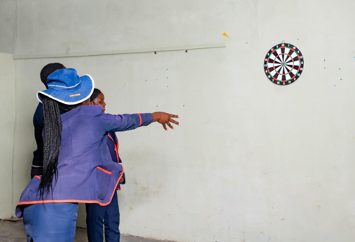 Students playing sports together
