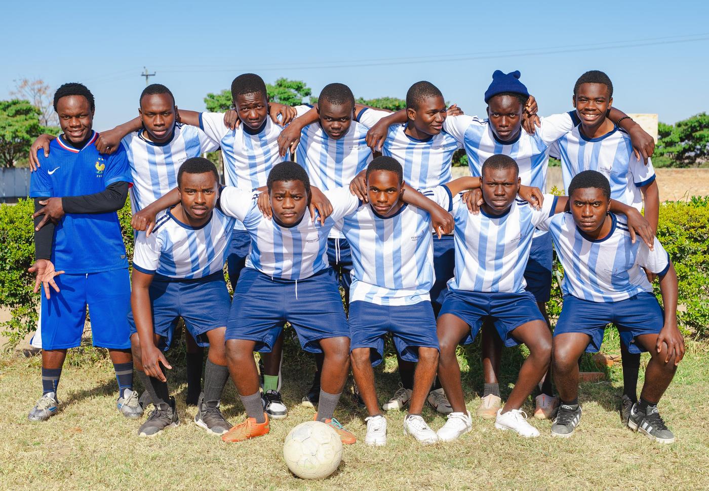 Pupils playing sports